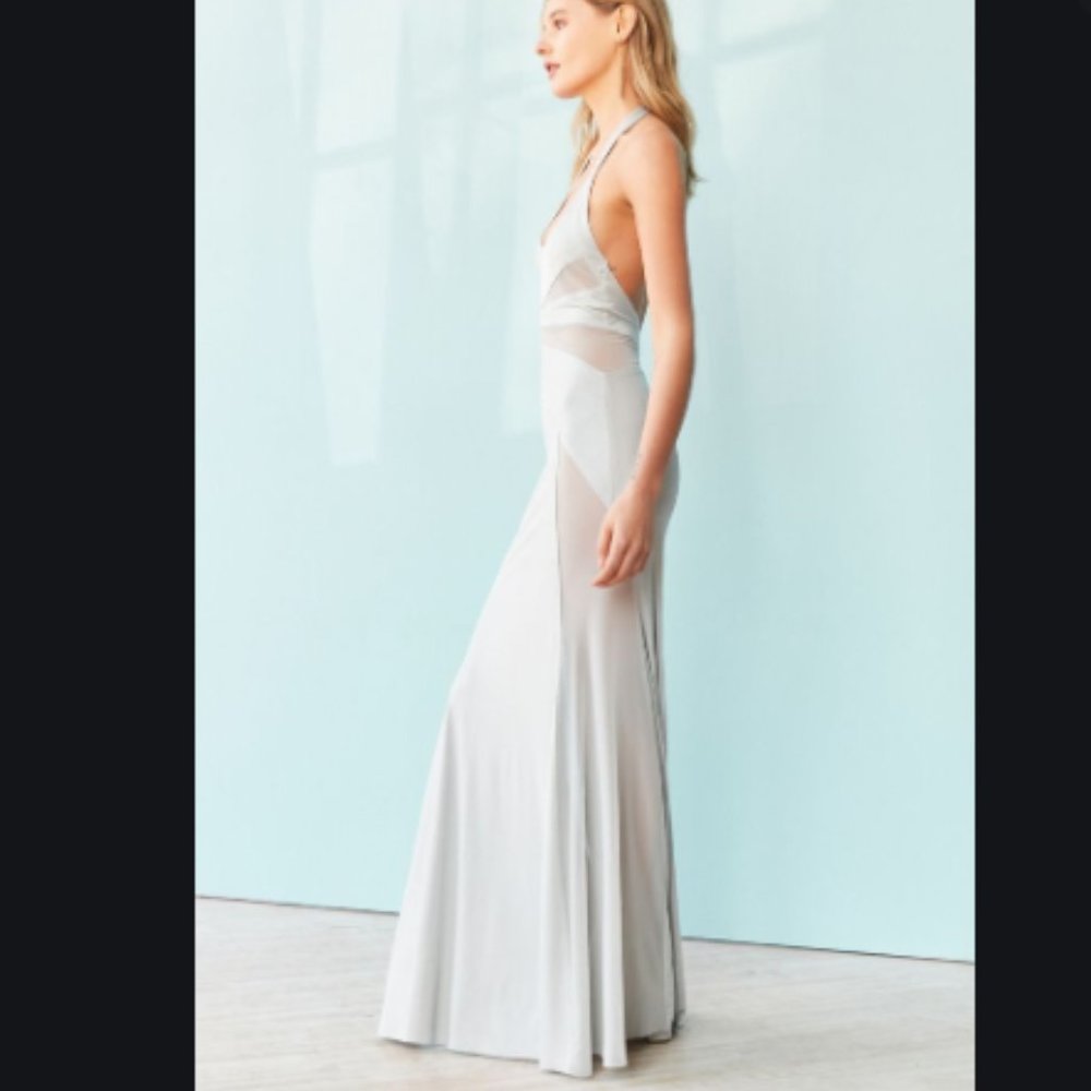 UO Silence + Noise Electra Mesh Maxi Dress